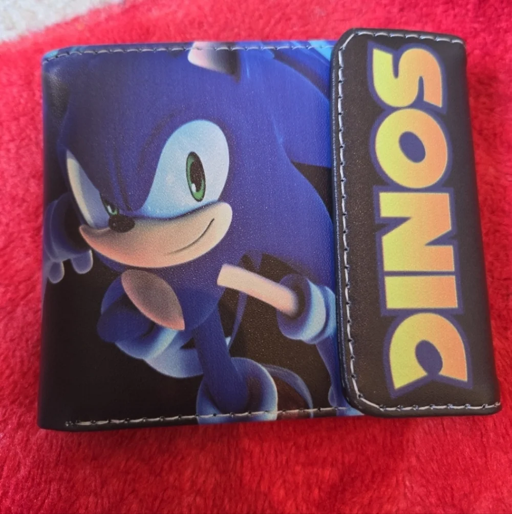 New sonic the hedgehog anime manga leather wallet